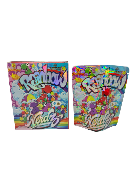 Rainbow Nerdz 3.5g Mylar Bags & Boxes SherbMoney