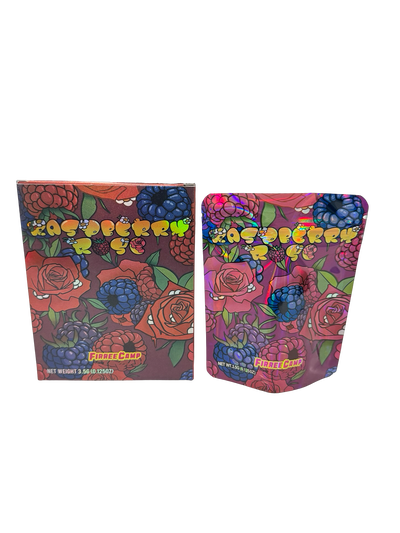 Raspberry Rose 3.5g Mylar Bags & Boxes Firree Camp