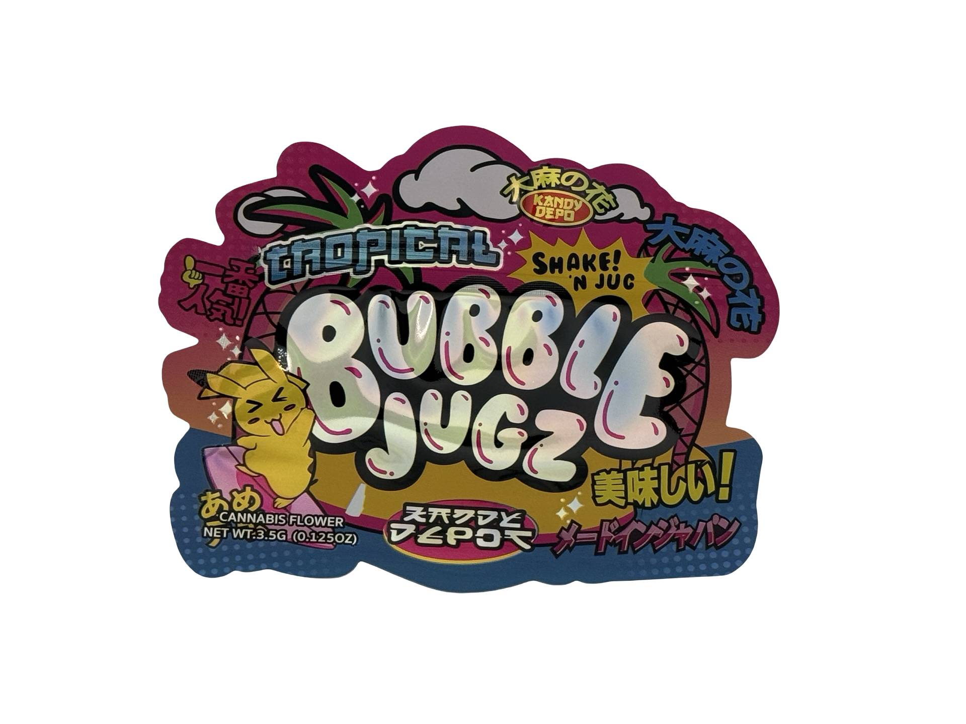 Tropical Bubble Jugz 3.5g Mylar Bags Kandy Depo