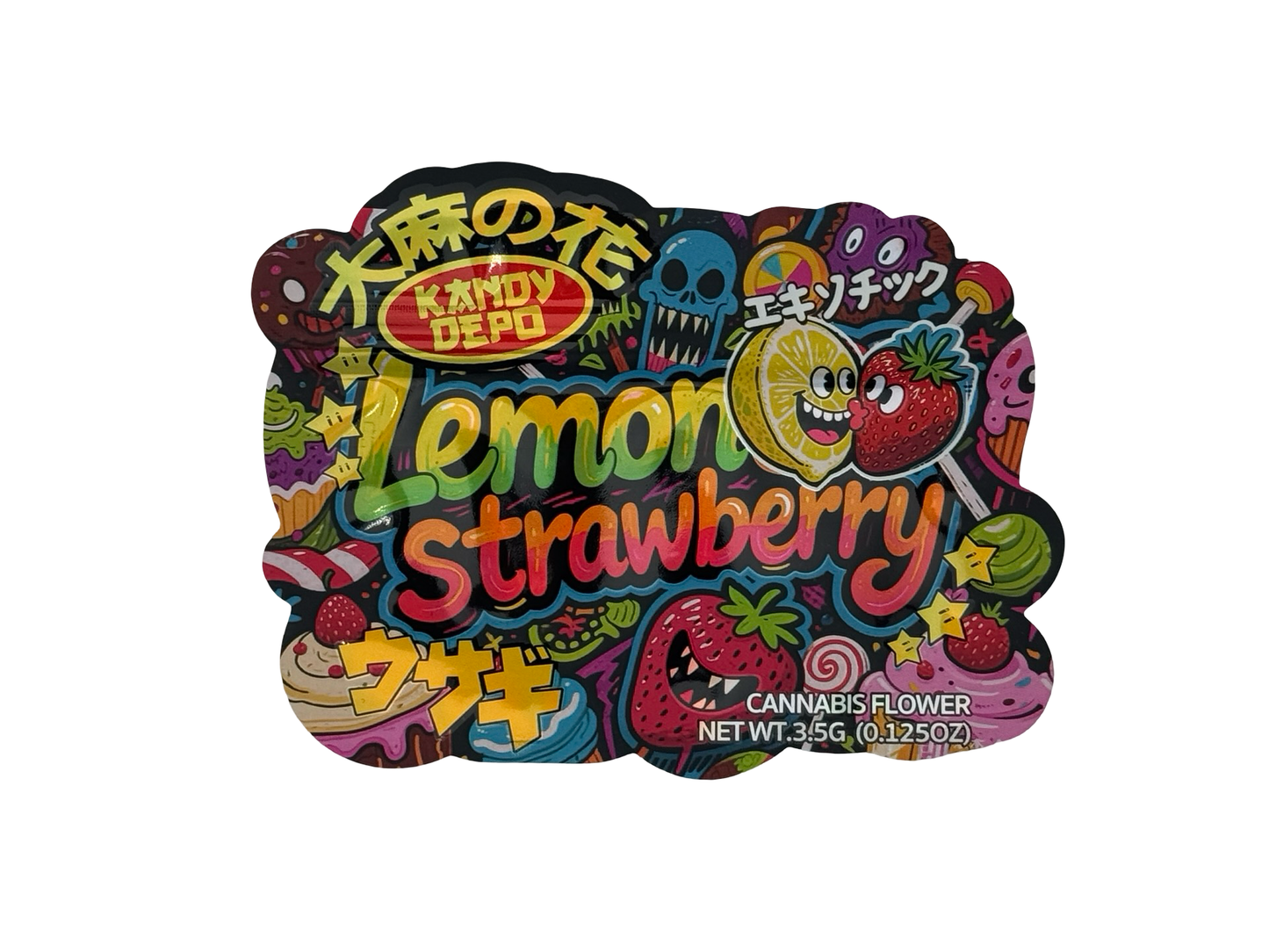 Lemon Strawberry 3.5g Mylar Bags Kandy Depo