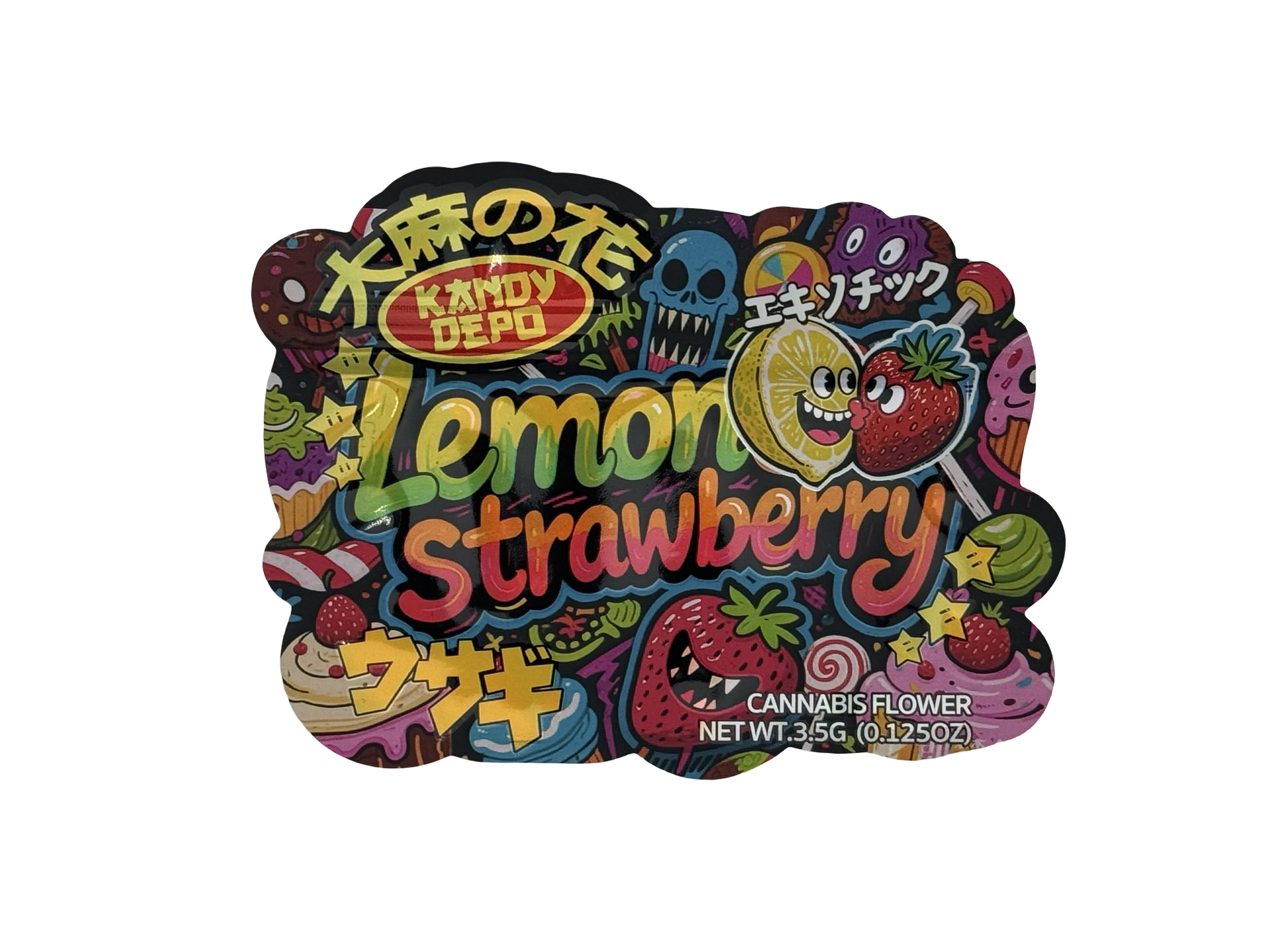 Lemon Strawberry 3.5g Mylar Bags Kandy Depo