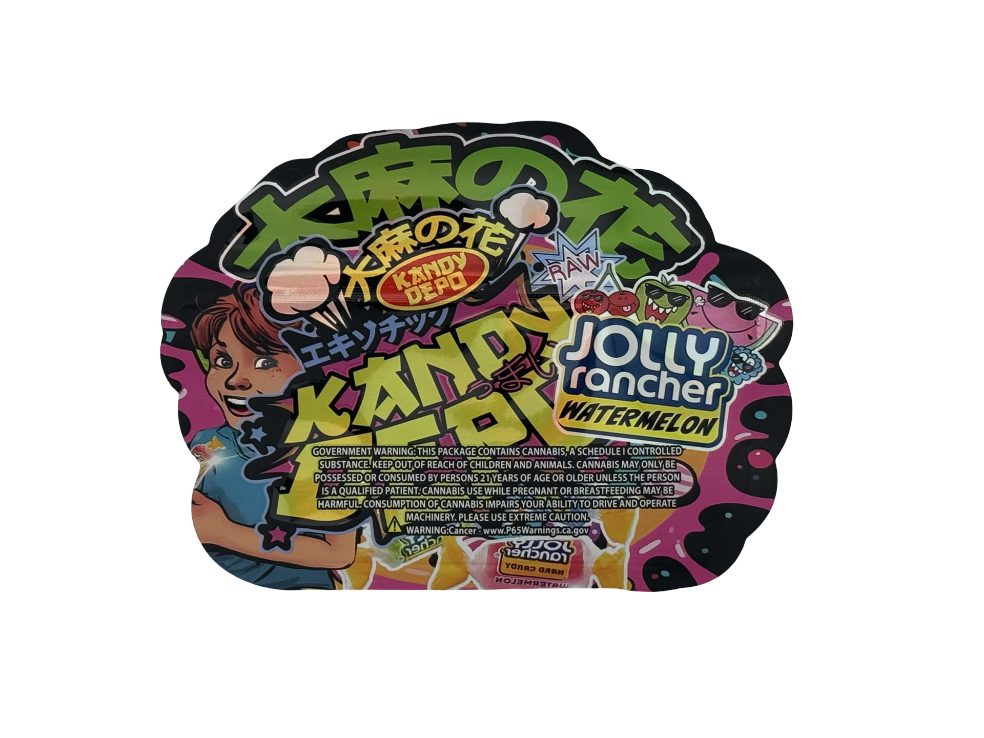 Jolly Rancher Watermelon 3.5g Mylar Bags Kandy Depo — back