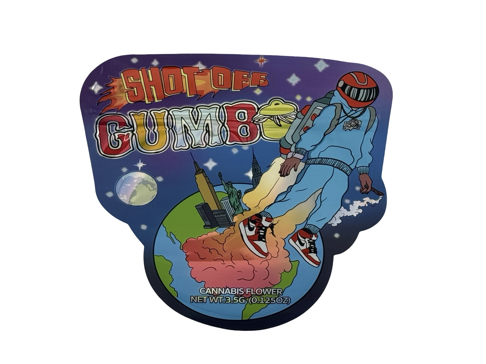 Shot Off Gumbo 3.5g Mylar Bags