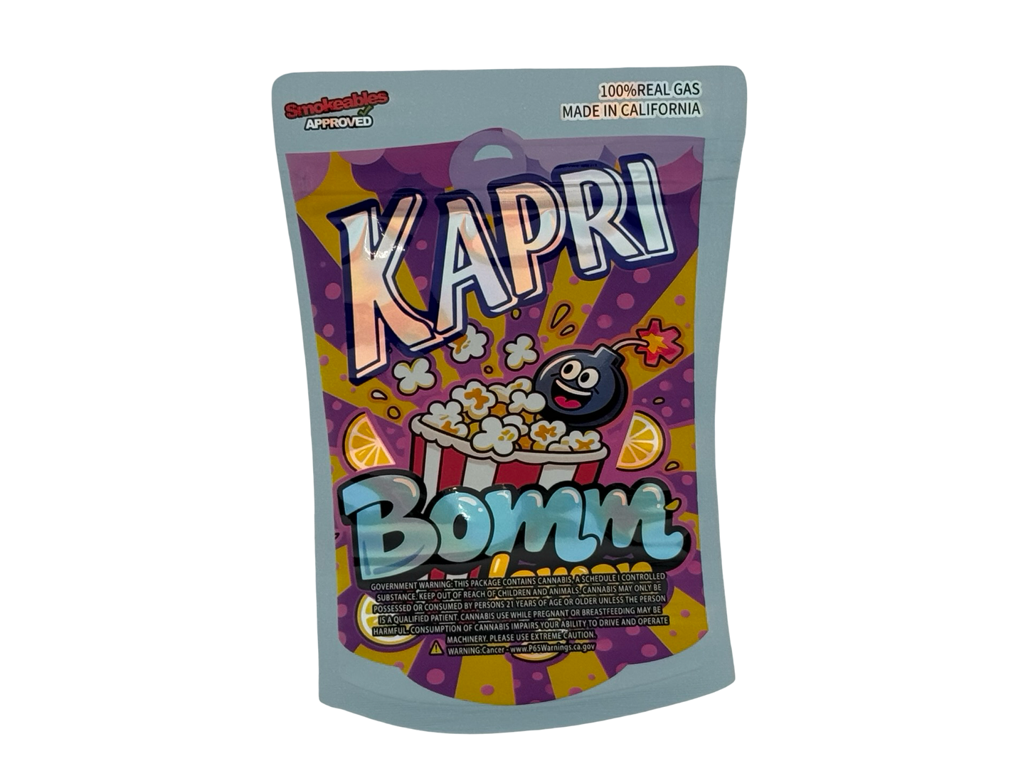 Bomm Lemon Kapri 3.5g Mylar Bags High Tolerance