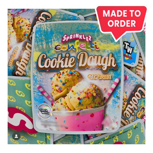 Confetti Cookie Dough Cream 3.5g Mylar Bags Sprinklez Torch World (made-to-order)