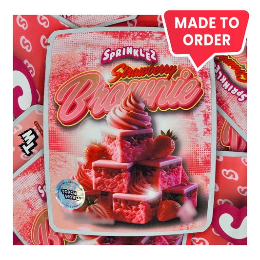 Strawberry Brownie 3.5g Mylar Bags Sprinklez Torch World (made-to-order)