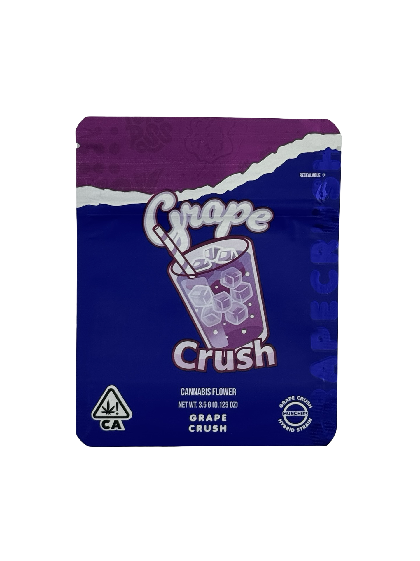 Grape Crush 3.5g Mylar Bags Munchies