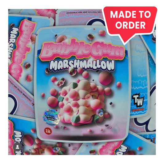 Bubblegum Marshmallow 3.5g Mylar Bags Sprinklez Torch World (made-to-order)