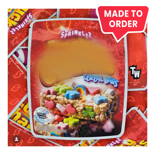 Lucky Charmz Cereal Bars 3.5g Mylar Bags Sprinklez Torch World (made-to-order)