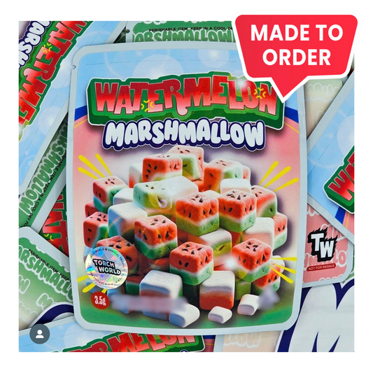 Watermelon Marshmallow 3.5g Mylar Bags Sprinklez Torch World (made-to-order)