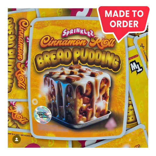 Cinnamon Roll Bread Pudding 3.5g Mylar Bags Sprinklez Torch World (made-to-order)