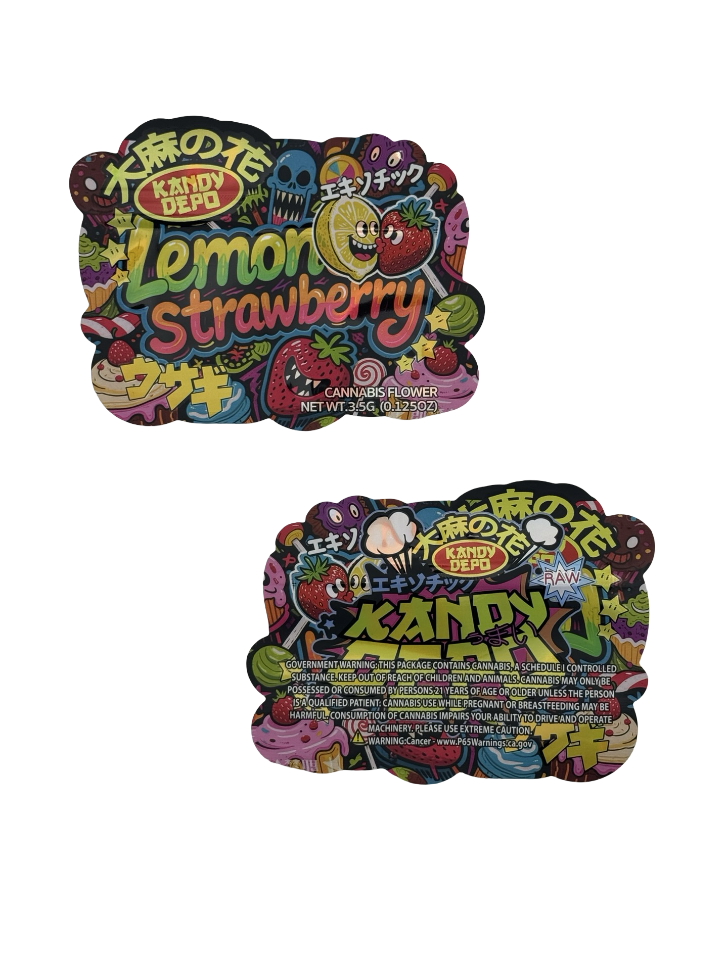 Lemon Strawberry 3.5g Mylar Bags Kandy Depo