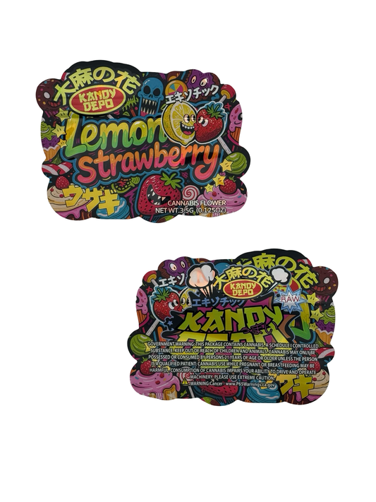 Lemon Strawberry 3.5g Mylar Bags Kandy Depo