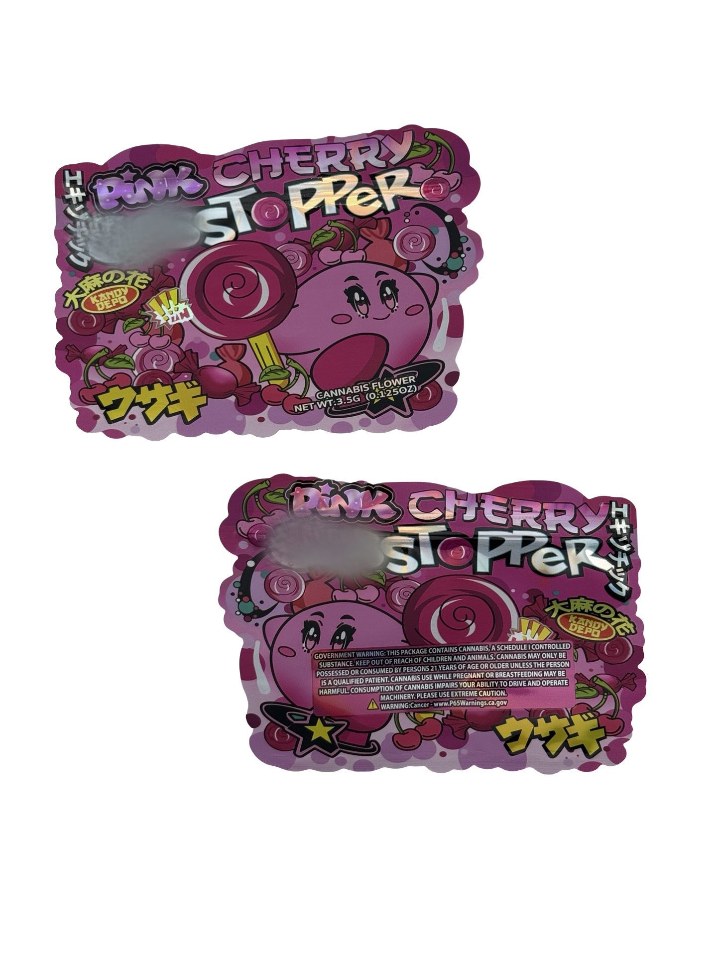 Pink Cherry 3.5g Mylar Bags Kandy Depo