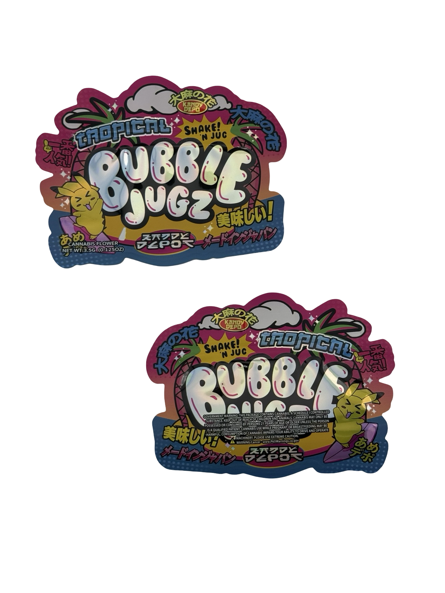 Tropical Bubble Jugz 3.5g Mylar Bags Kandy Depo