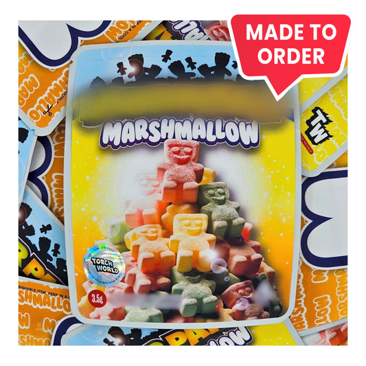 Zour Patch Marshmallow 3.5g Mylar Bags Sprinklez Torch World (made-to-order)