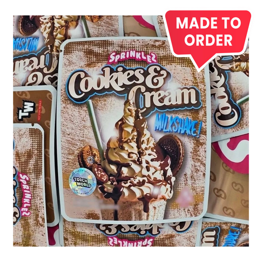 Cookies & Cream Milkshake 3.5g Mylar Bags Sprinklez Torch World (made-to-order)