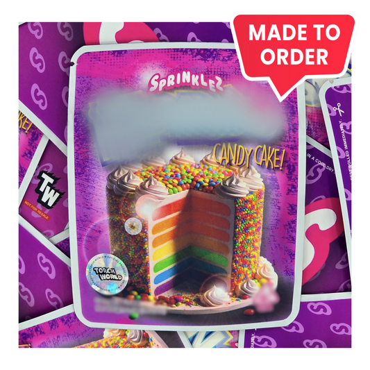 Nerdz Candy Cake 3.5g Mylar Bags Sprinklez Torch World (made-to-order)