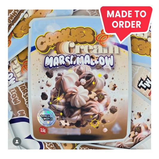 Cookies & Cream Marshmallow 3.5g Mylar Bags Sprinklez Torch World (made-to-order)