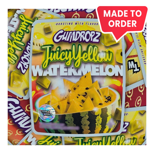 Juicy Yellow Watermelon Gumdropz 3.5g Mylar Bags Sprinklez Torch World (made-to-order)