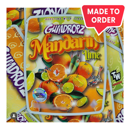 Mandarin Lime Gumdropz 3.5g Mylar Bags Sprinklez Torch World (made-to-order)