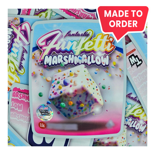 Fantastic Funfetti Marshmallow 3.5g Mylar Bags Sprinklez Torch World (made-to-order)