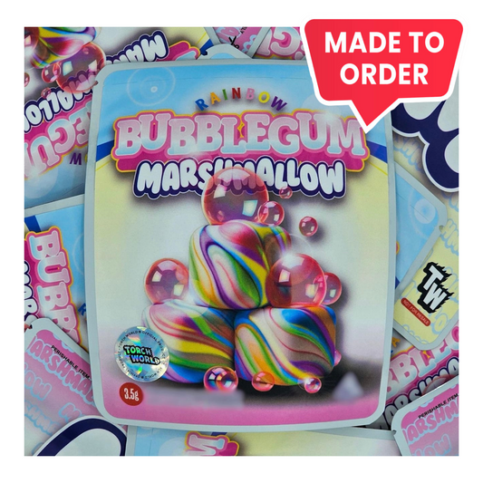 Rainbow Bubblegum Marshmallow 3.5g Mylar Bags Sprinklez Torch World (made-to-order)