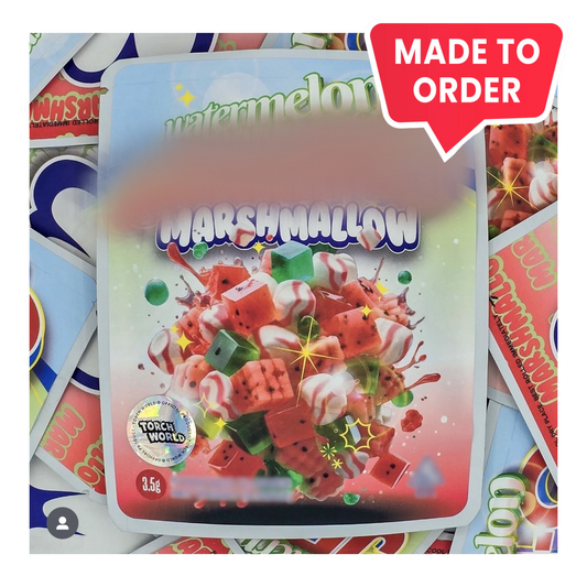 Watermelon Gello Marshmallow 3.5g Mylar Bags Sprinklez Torch World (made-to-order)