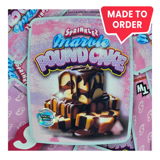 Marble Pound Cake 3.5g Mylar Bags Sprinklez Torch World (made-to-order)
