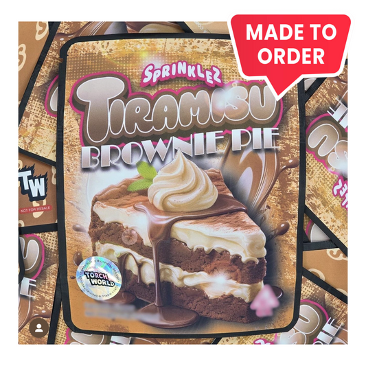 Tiramisu Brownie Pie 3.5g Mylar Bags Sprinklez Torch World (made-to-order)