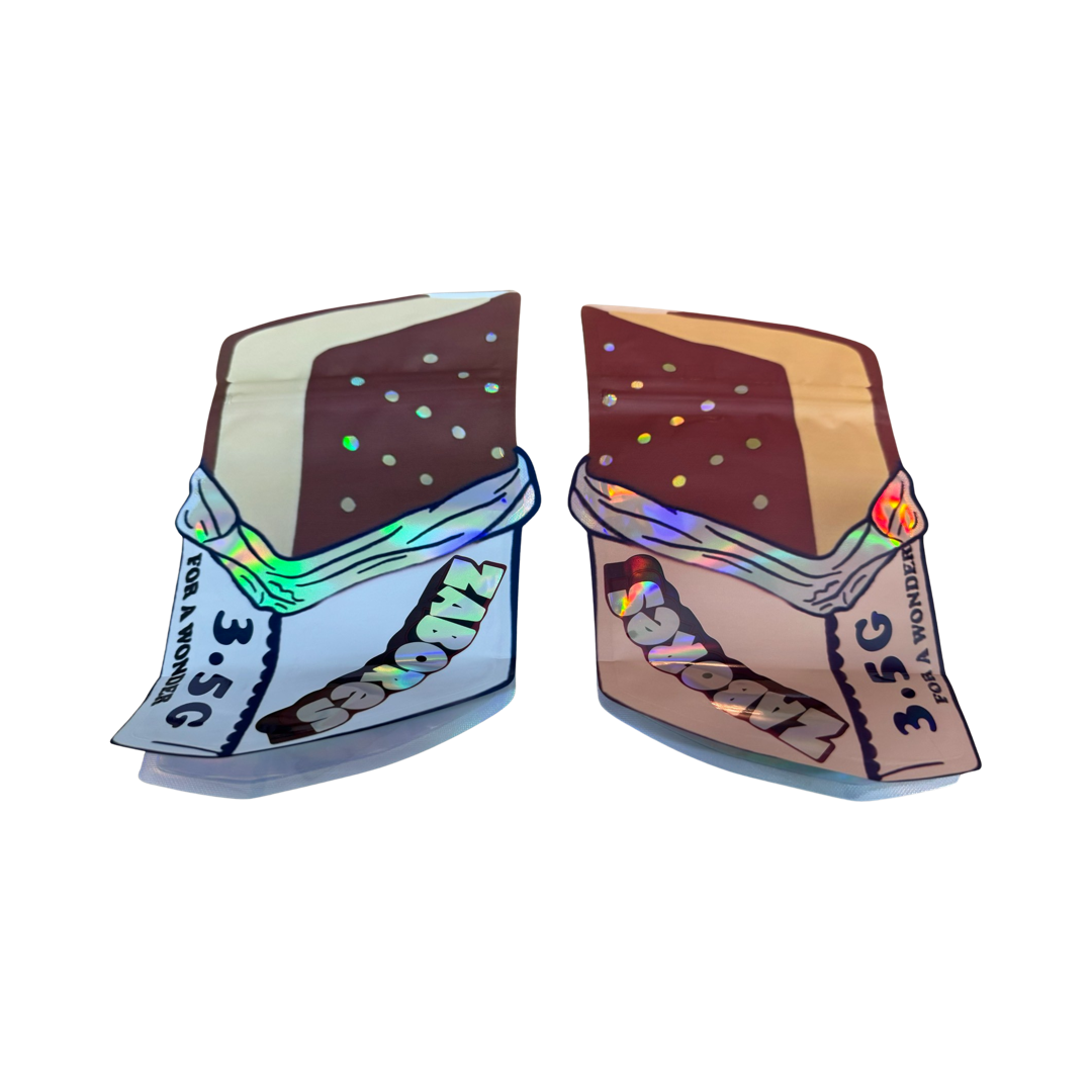 For A Wonder Ice Cream Sandwich Mylar Bags 3.5g Zabores — 3.5g pre‑printed mylar bag — overview (front, back & gusset)