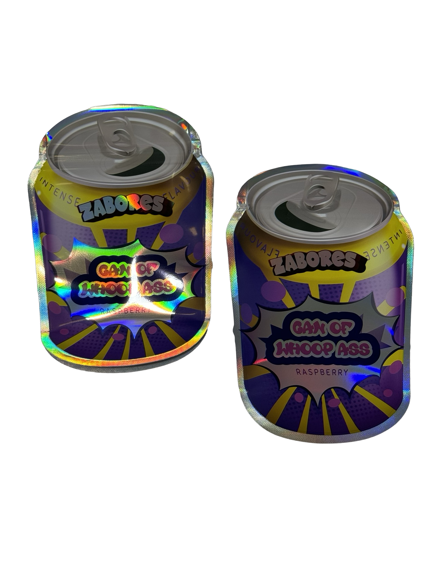 Can of Whoop Ass Mylar Bags 3.5g Zabores