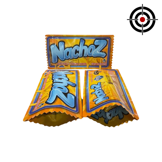 Nachoz Mylar Bags 3.5g Prodigy LA — 3.5g pre‑printed mylar bag — overview (front, back & gusset)