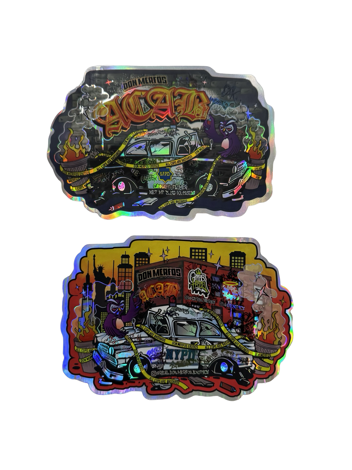 ACAB (All Cops Are Bastards) 3.5g Mylar Bags & Boxes Don Merfos