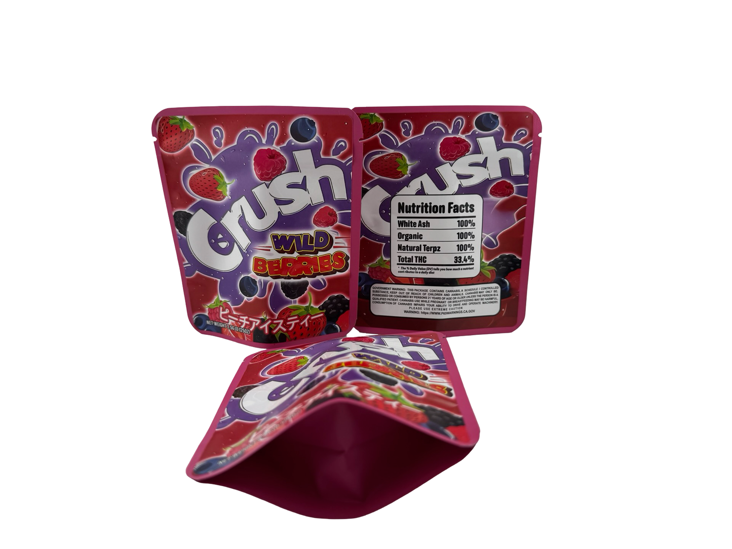 Wild Berries 3.5g Mylar Sticker Bags