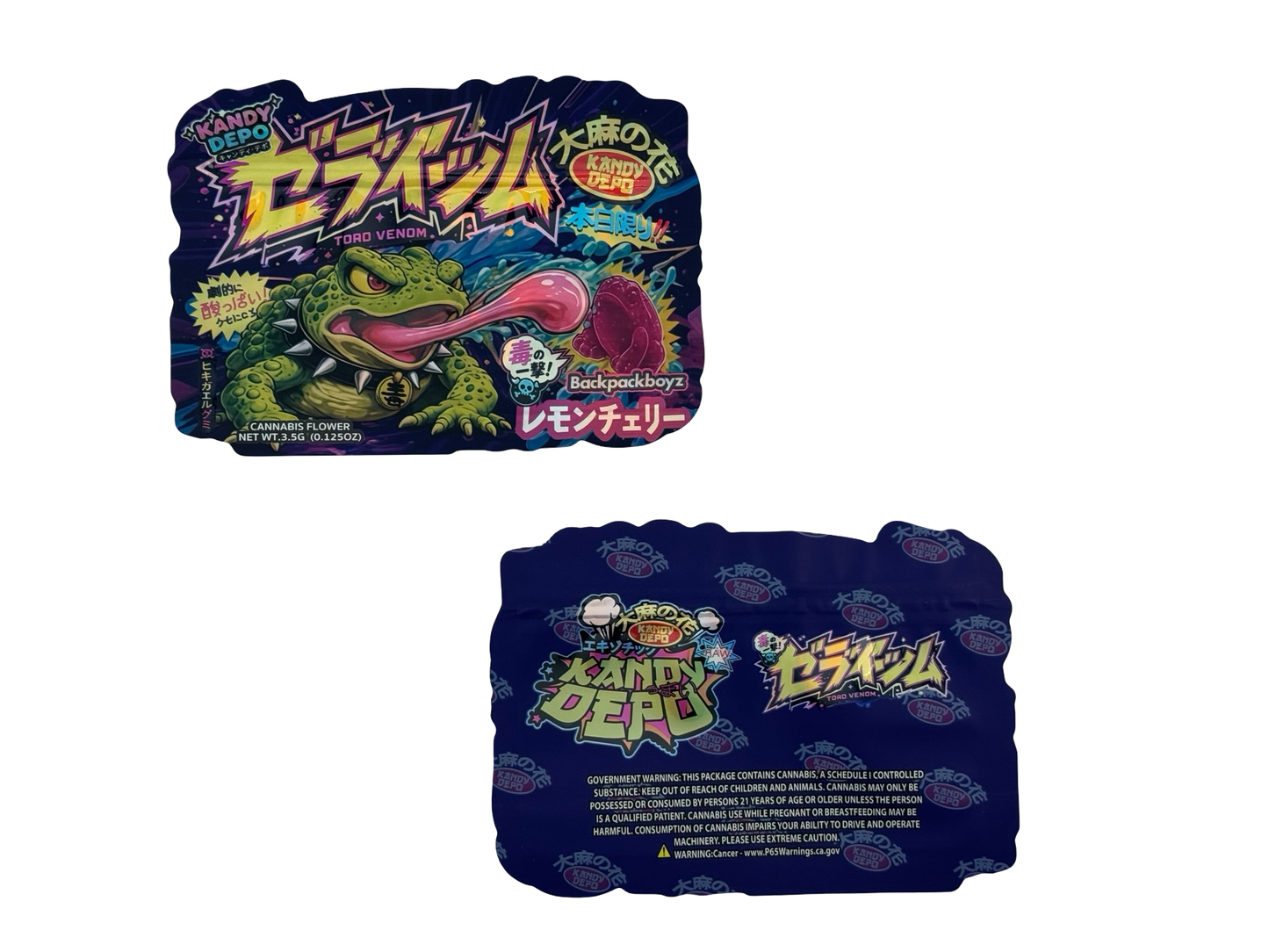 Toro Venom Mylar Bags 3.5g Kandy Depo (Only $0.21 Each) — group shot