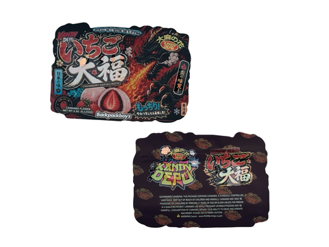 Strawberry Daifuku Mylar Bags 3.5g Kandy Depo (Only $0.21 Each) — group shot