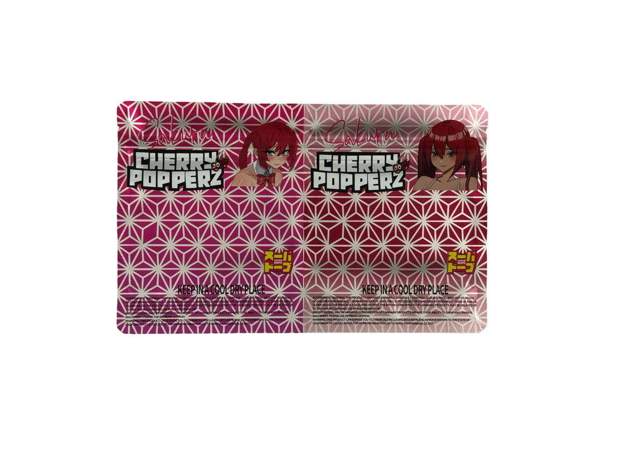 Cherry Popperz Edition 2 Dual Chamber Mylar Bags 7g Super Dope — back