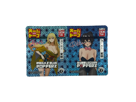 Mega Z Blue + Bubblegum Popperz Edition 2 Dual Chamber Mylar Bags 7g Super Dope — front