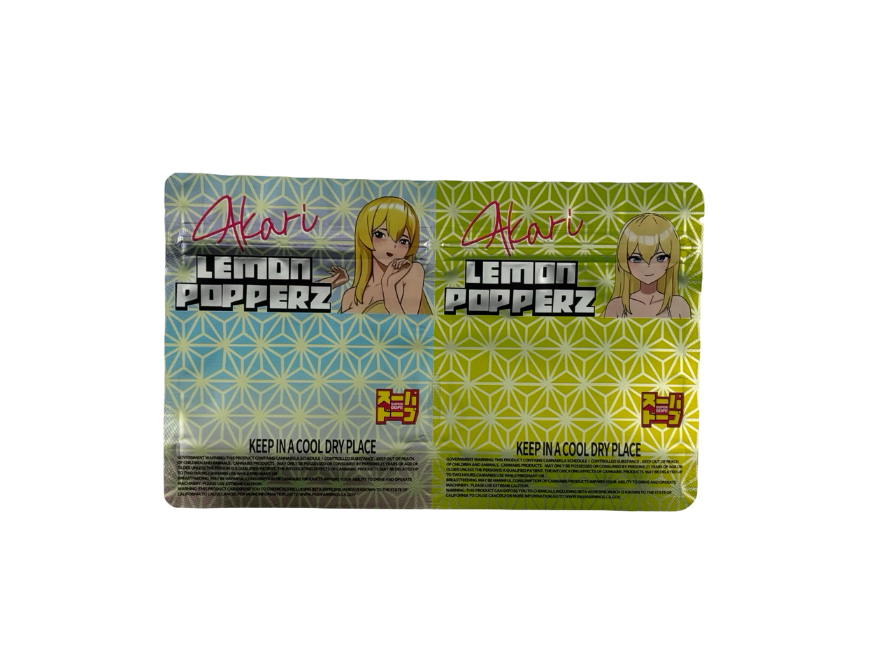 Lemon Popperz Edition 2 Dual Chamber Mylar Bags 7g Super Dope — back
