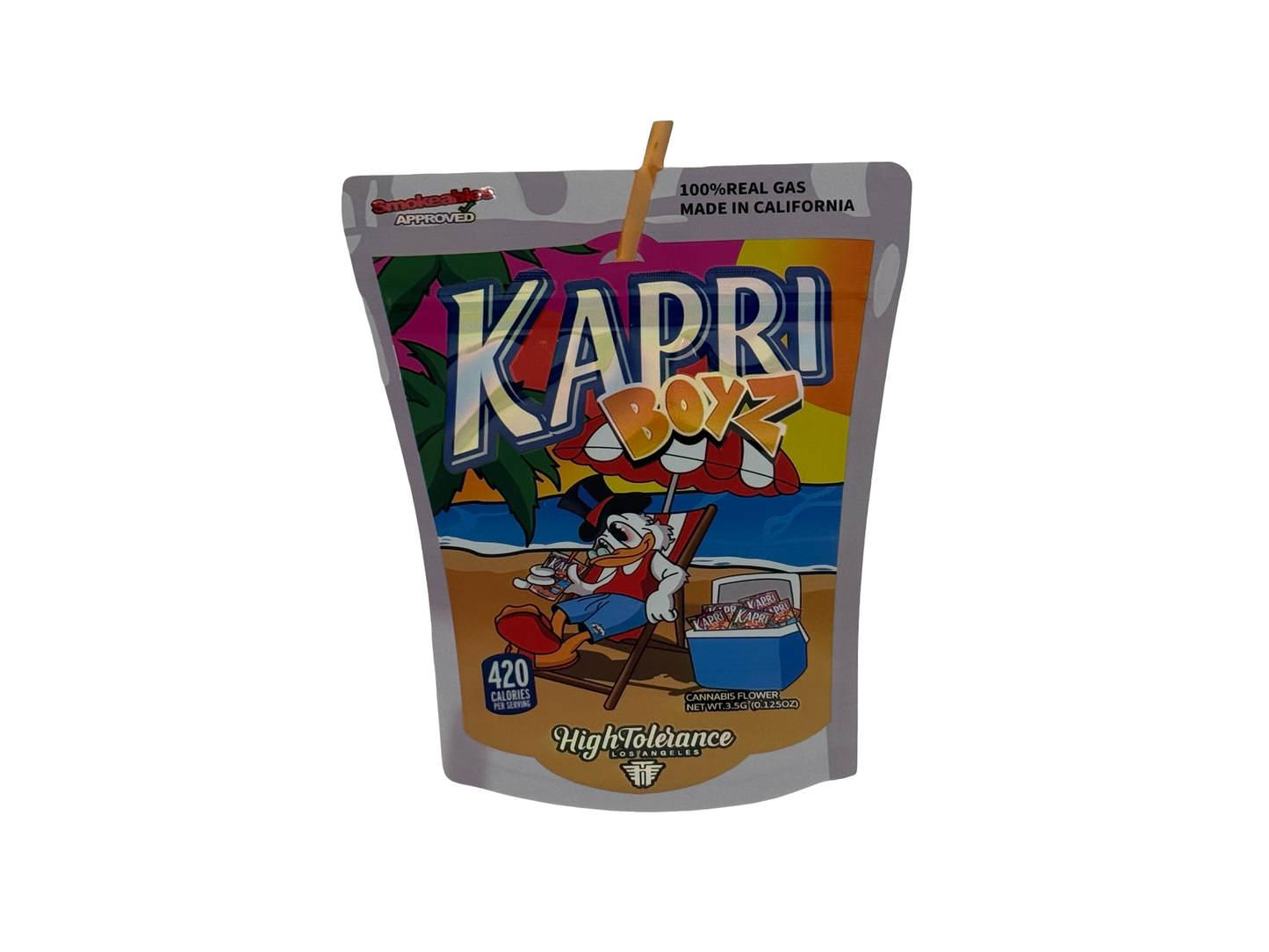 Kapri Boyz 3.5g Mylar Bags High Tolerance — front