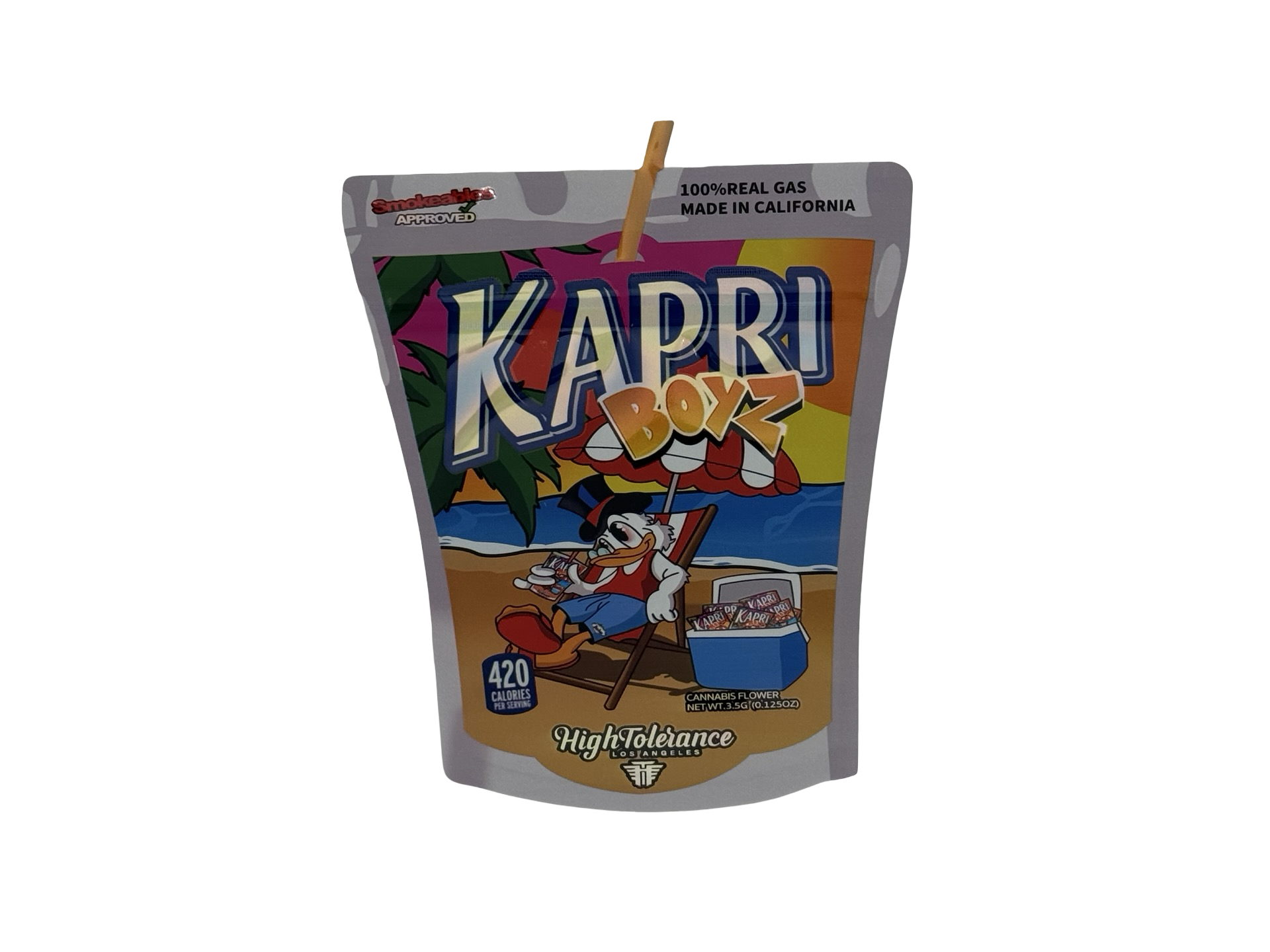 Kapri Boyz 3.5g Mylar Bags High Tolerance — front