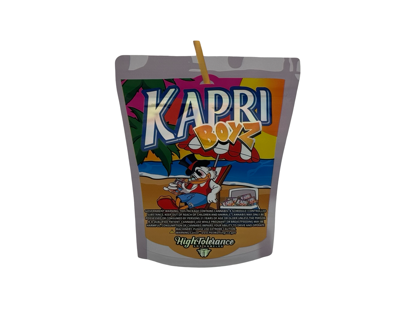 Kapri Boyz 3.5g Mylar Bags High Tolerance — back