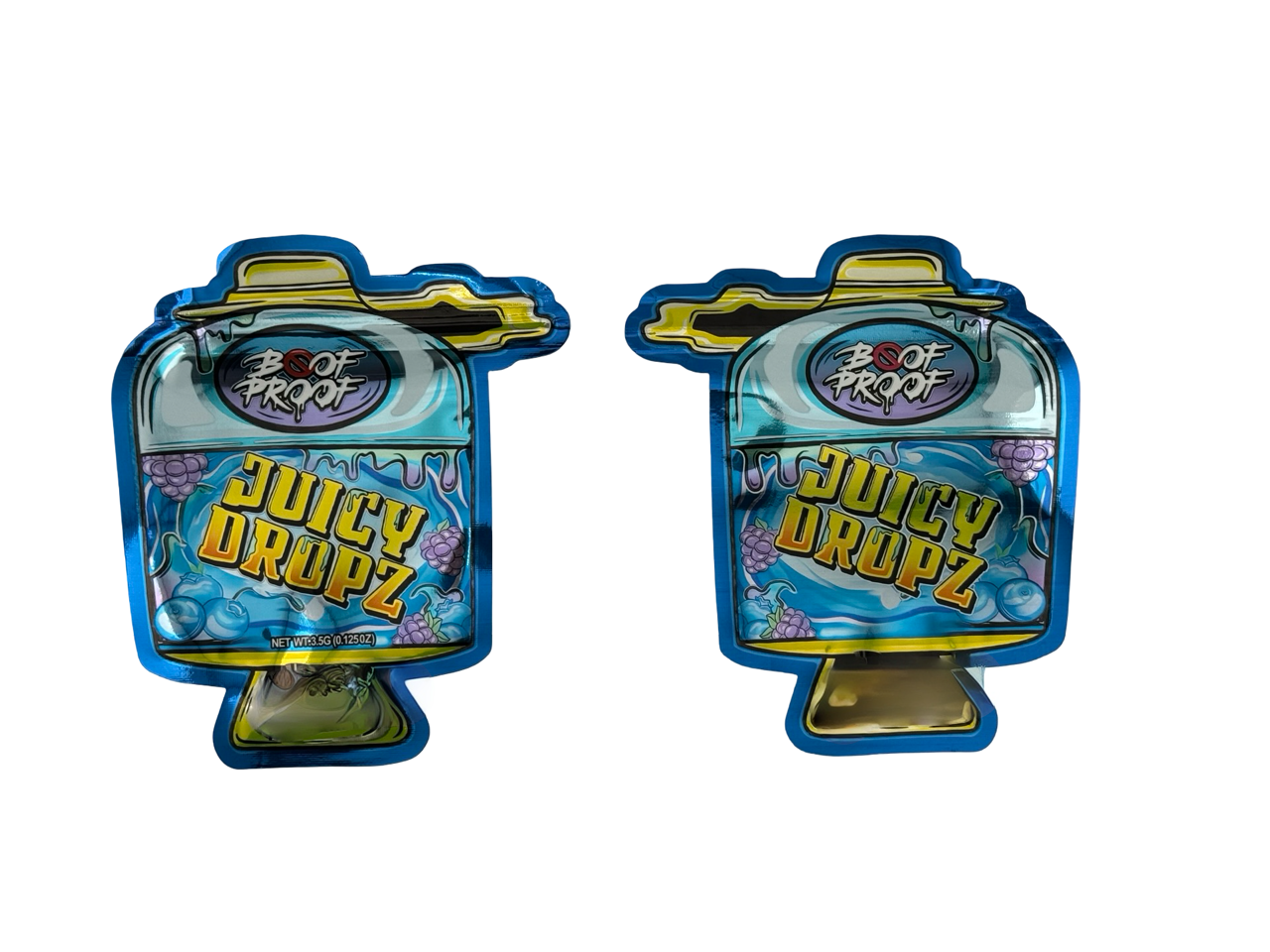 Juicy Dropz 3.5g Mylar Bags — front