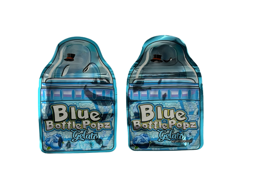 Blue Bottle Popz Gelato 3.5g Mylar Bags — front