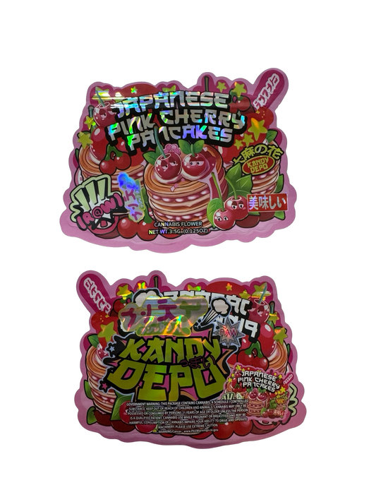 Japanese Pink Cherry Pancakes Mylar Bags 3.5g Kandy Depo