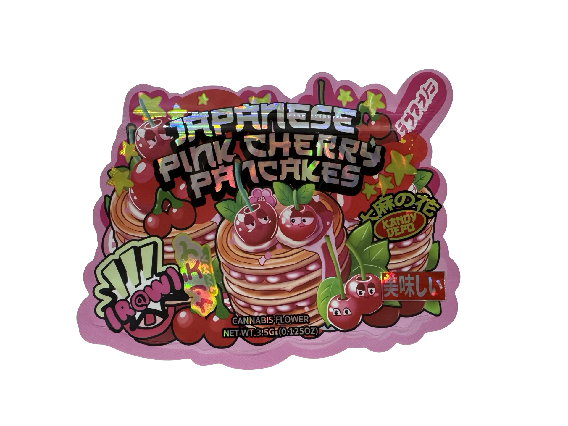 Japanese Pink Cherry Pancakes Mylar Bags 3.5g Kandy Depo
