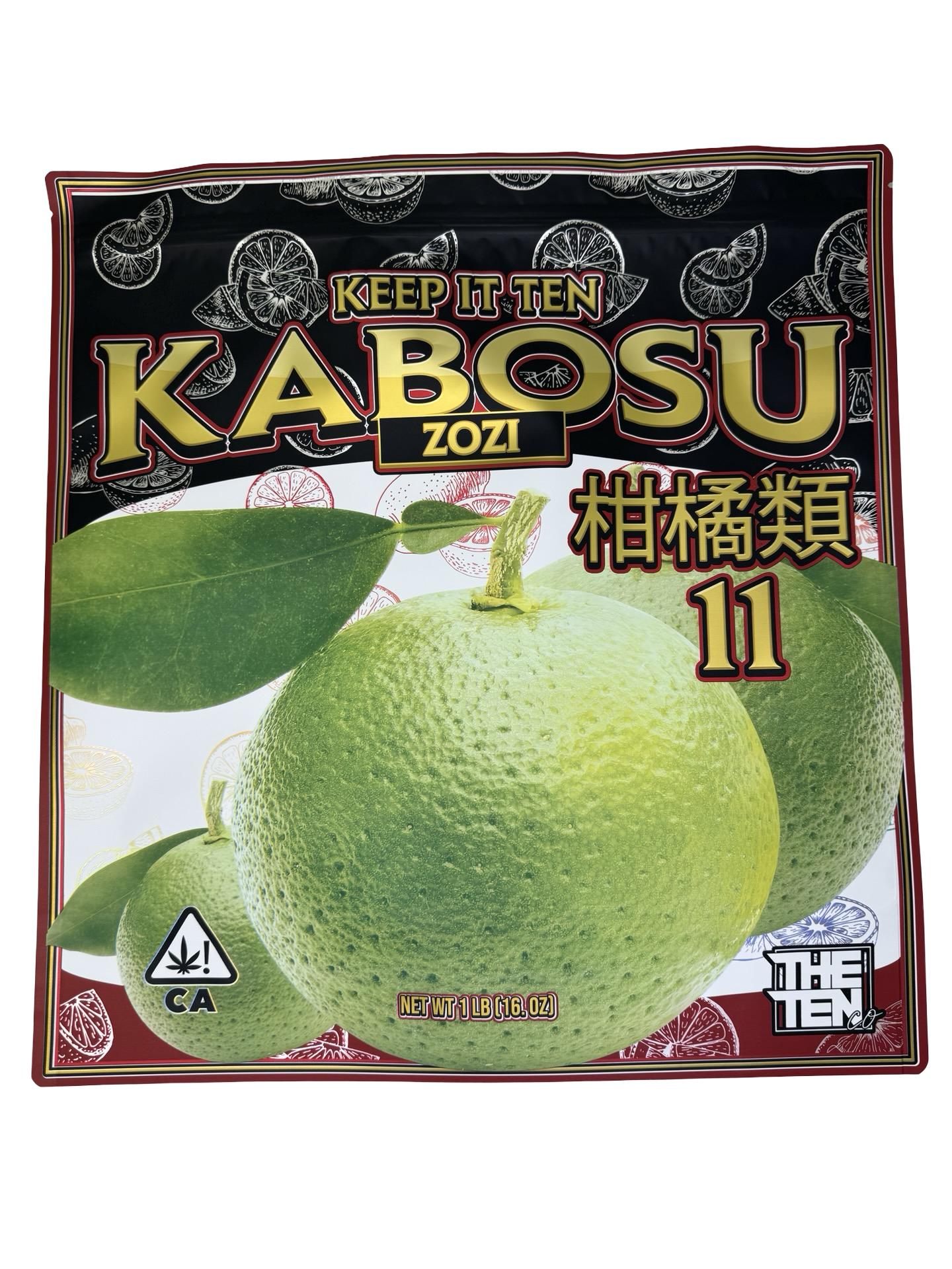 Kabosu Zozi Mylar Bags 1 lb (Pound) The Ten Co front