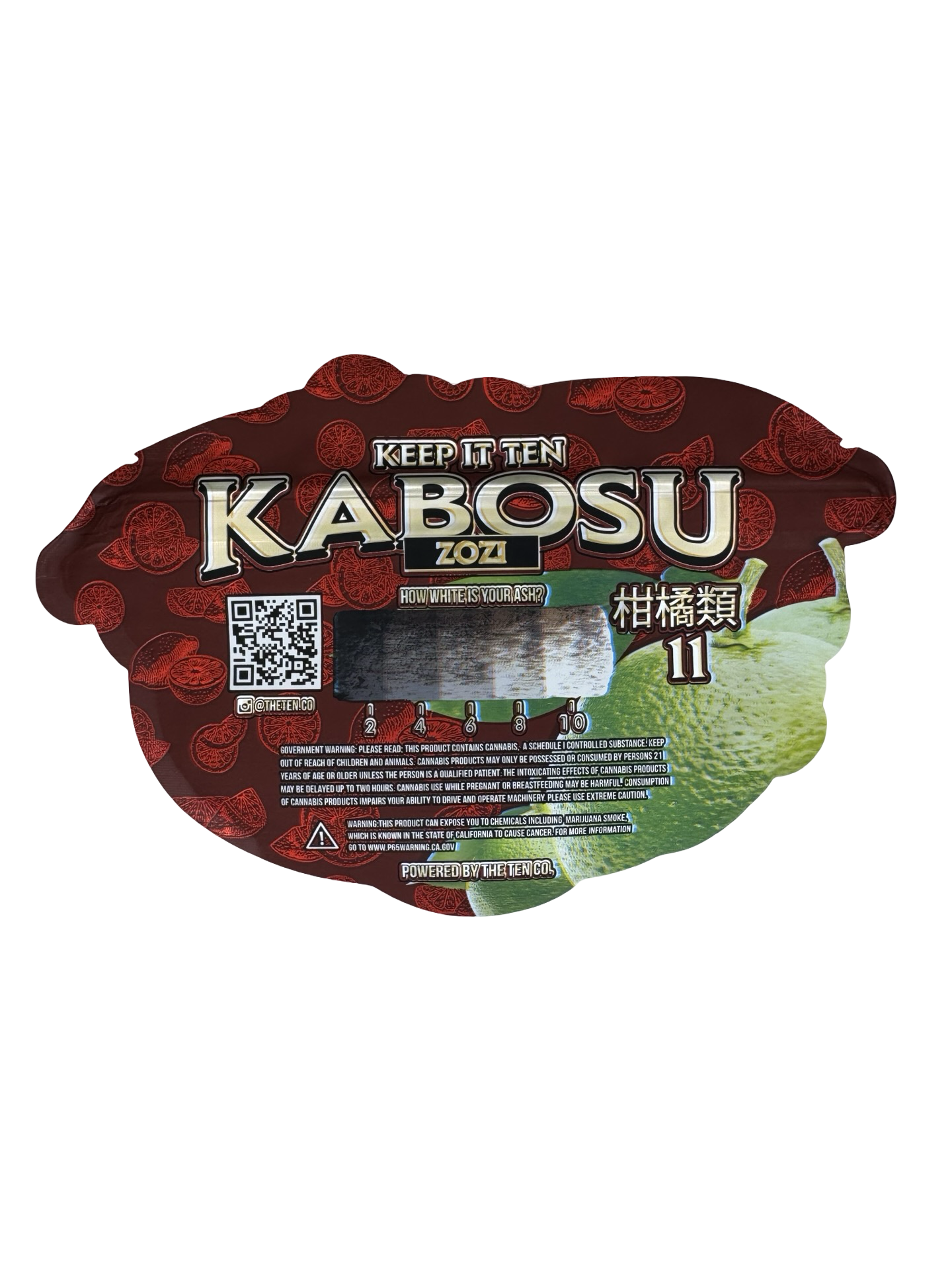 Kabosu Zozi Mylar Bags 3.5g The Ten Co back