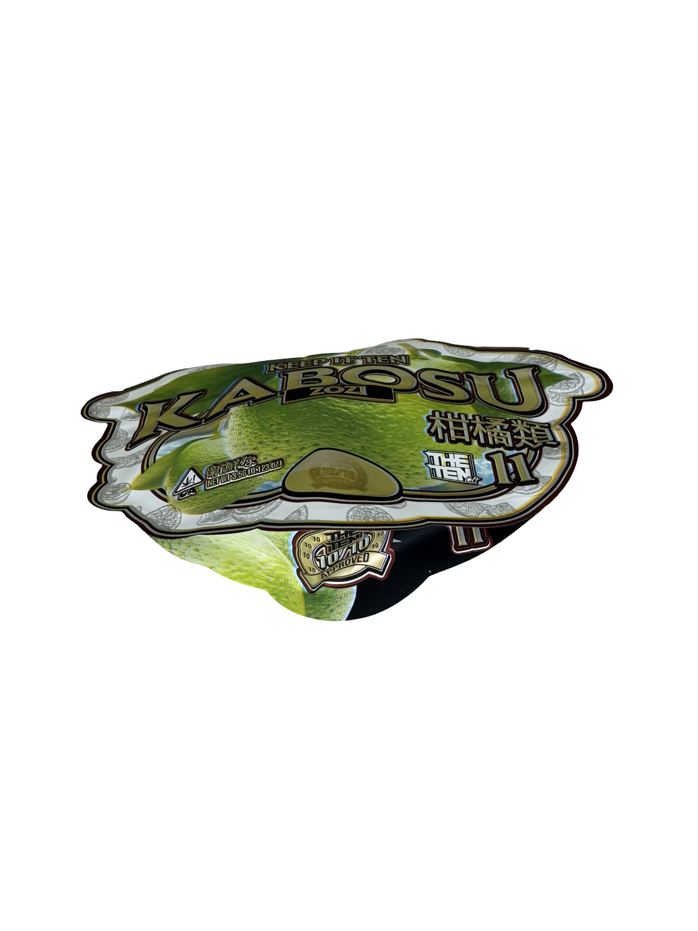 Kabosu Zozi Mylar Bags 3.5g The Ten Co gusset